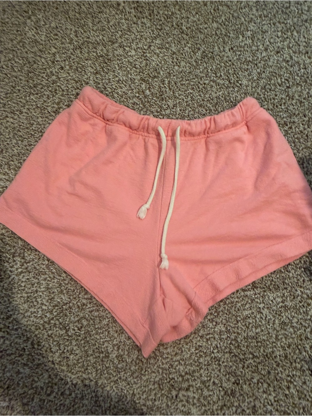AERIE American Eagle Coral Pink Terry Cloth Half Zip Shorts SUMMER Lounge Set - Picture 10 of 10